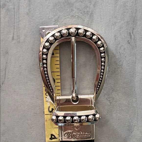 Brighton belt   reversible Black Gray pebbled Leather /silver tone buckle NWOT - Picture 9 of 9